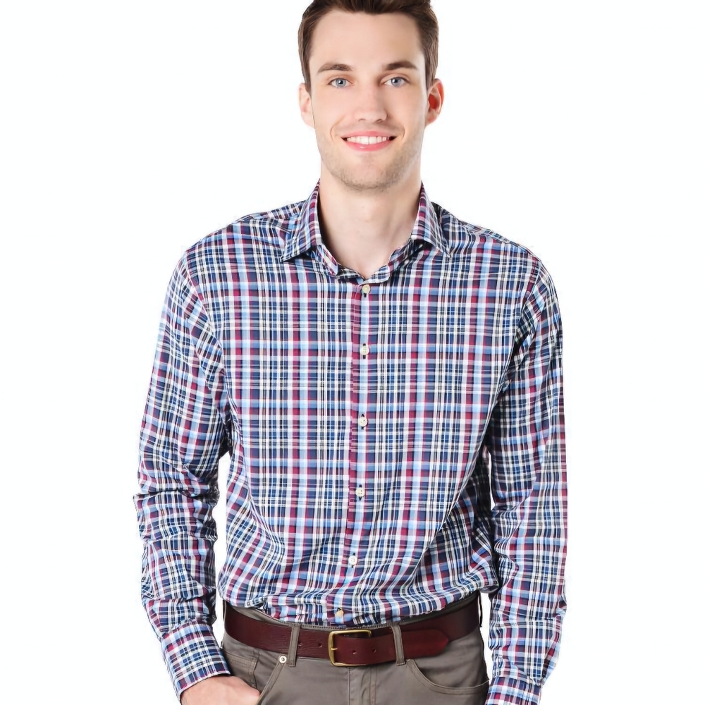 Peter Millar Summer Comfort Button Down Plaid Shirt - Size Large